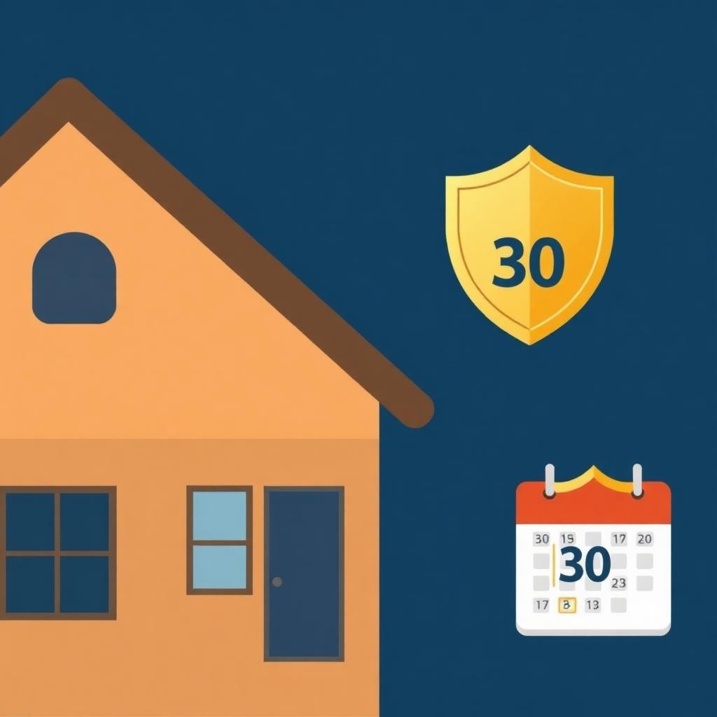 Calendar beside an American Home Shield coverage agreement