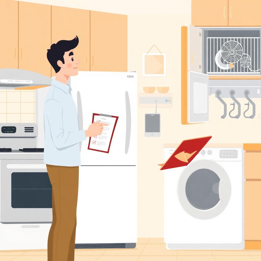 Printable appliance maintenance record with profile service log and monthly checklist