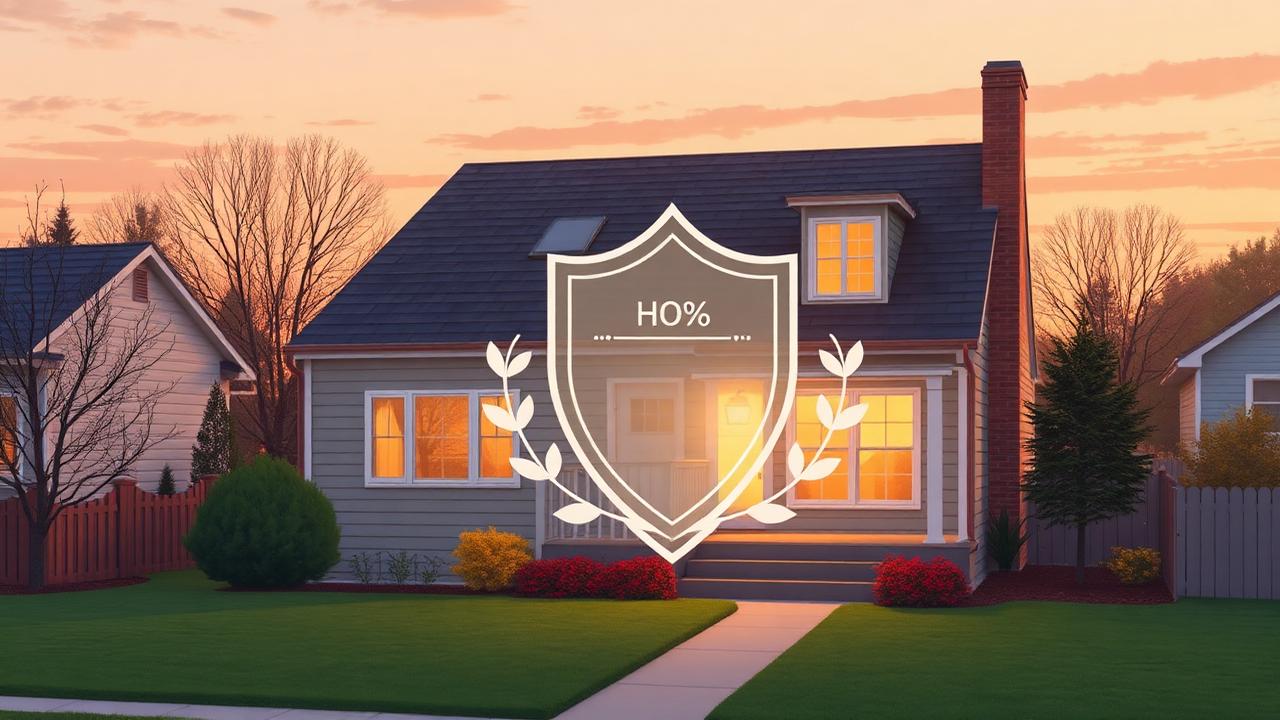 Older house beside a home warranty agreement