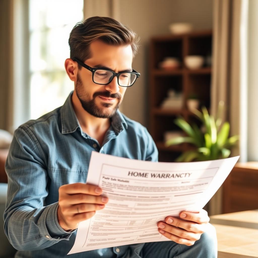 Seller reviewing listing home-warranty terms