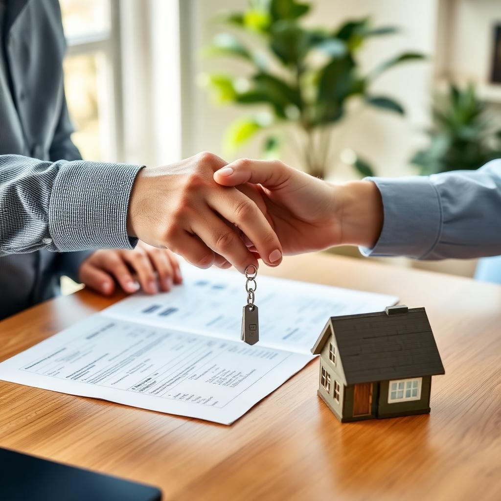 Buyer and seller reviewing a home-warranty term